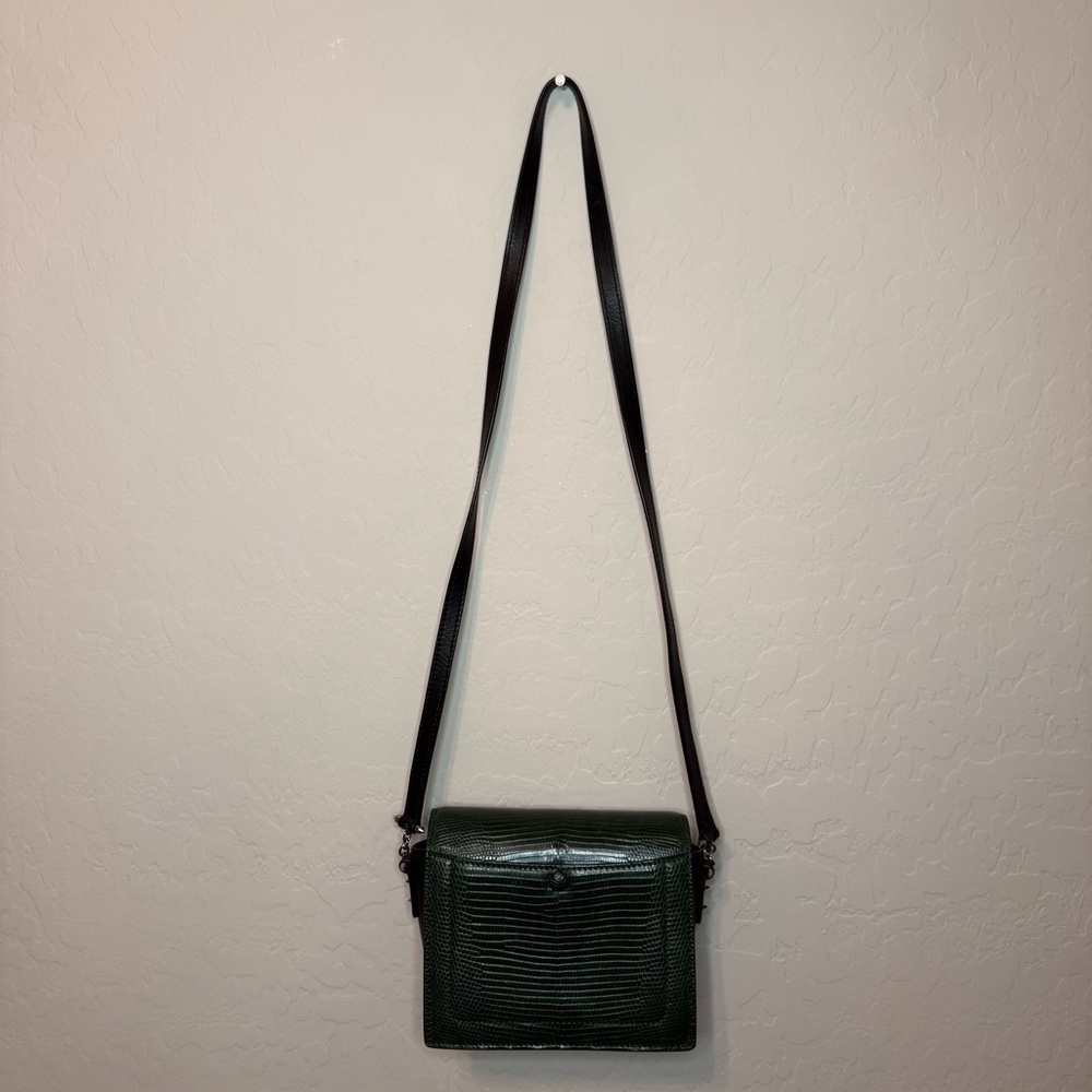 Barbara Bui Green Varanus Salvator Lizard Madness Crossbody Bag One Size - Picture 2 of 9